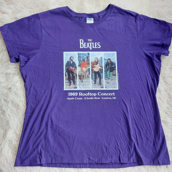 Port & Company Women's Purple The Beatles Concert T-Shirt 3XL - Picture 2 of 10